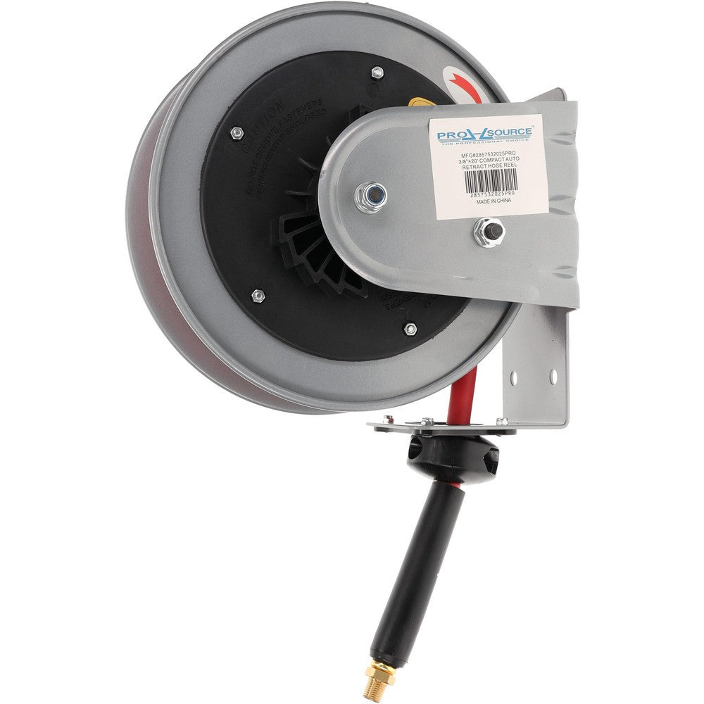 Pro-Source Hose Reel W Hose 3/8" ID Hose x 20ft Spring Retractable 2857532025PRO