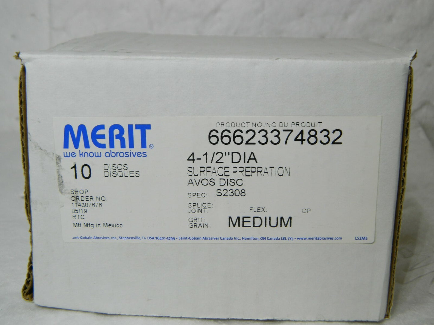 Norton Surface Prep Avos Discs Size 4-1/2 " Dia Medium Grain Qty 10 6662337