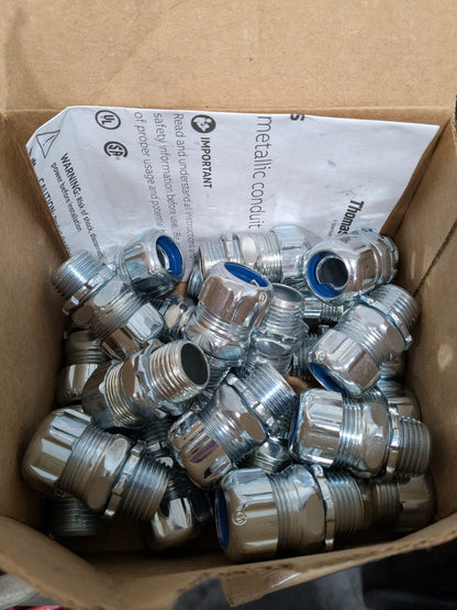 (23)T&B 3/8" Conduit Connector: Liquid-Tight, Malleable Iron & Steel BD-TNB-5231