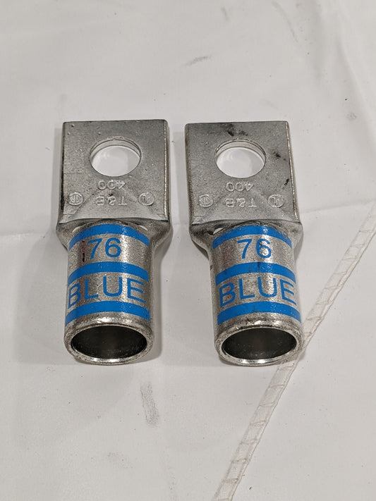 T&B Square Ring Terminal: Non-Insulated, Compression Connection Qty 2 54116