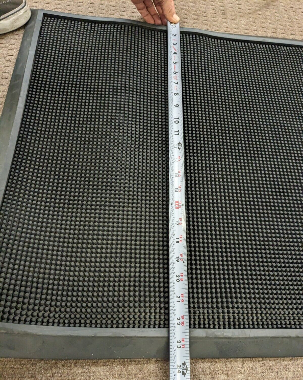 PRO-SAFE Indoor/Outdoor Black Entrance Mat Rubber Surface 2.66' L 390850900
