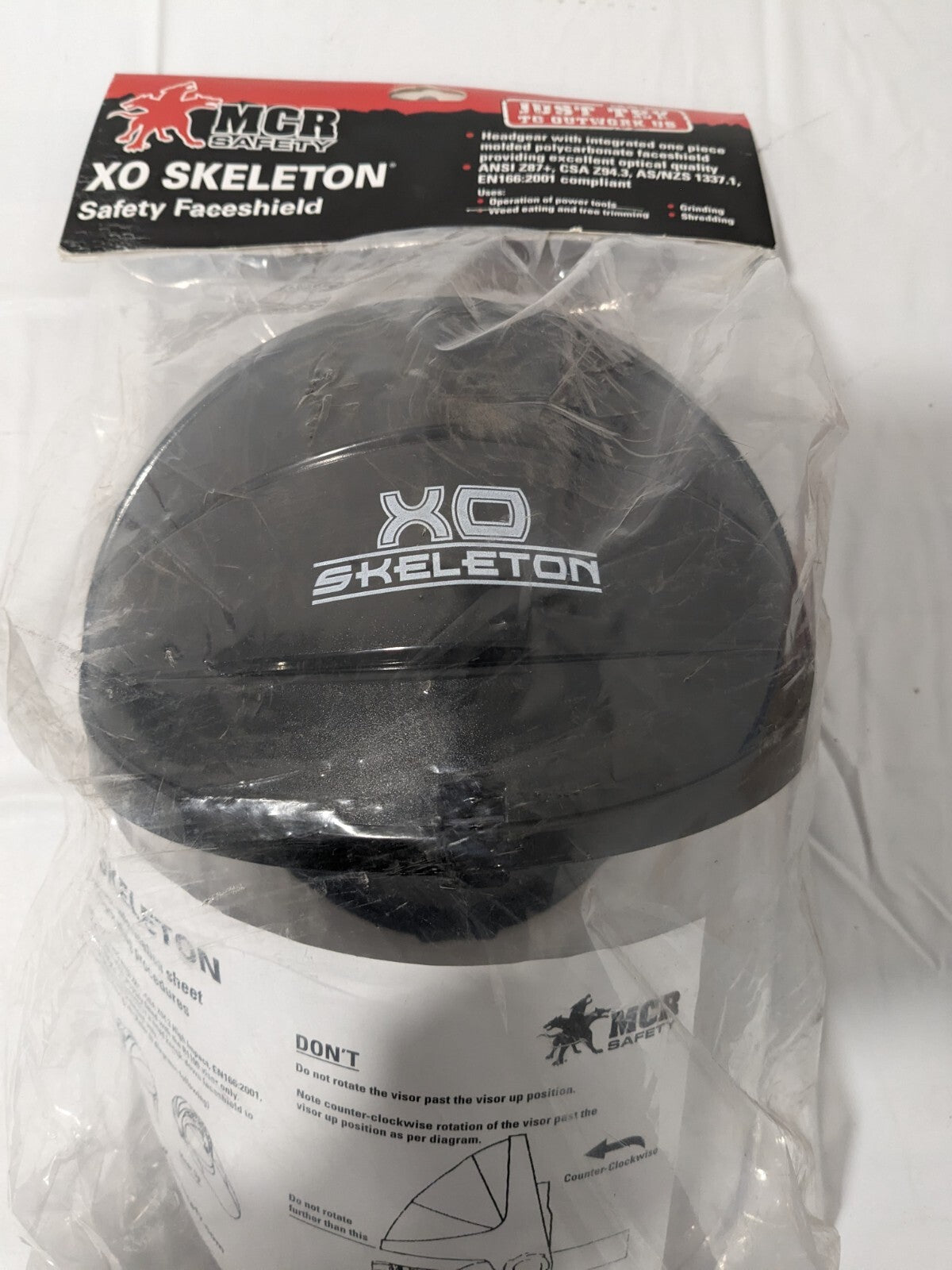 MCR Full Face Safety Shield Helmet Clear Integrated Visor Molded Protective 104
