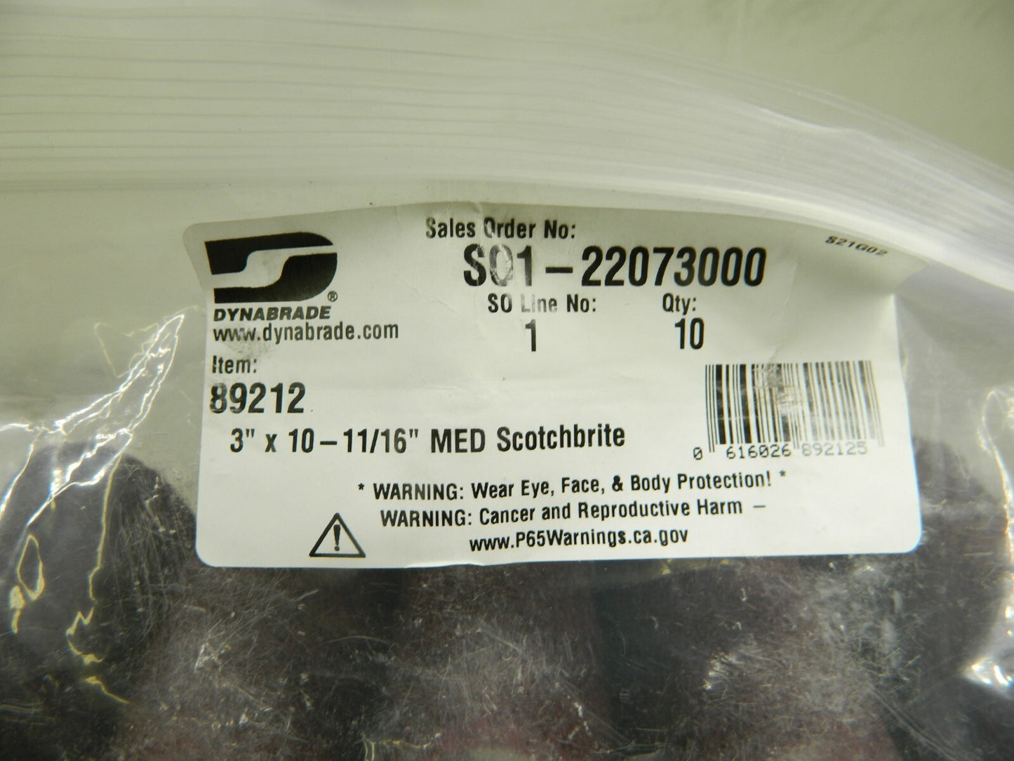 DYNABRADE Abrasive Belt: 3 Wide, 10-11/16 Long, Aluminum Oxide Qty 10 89212
