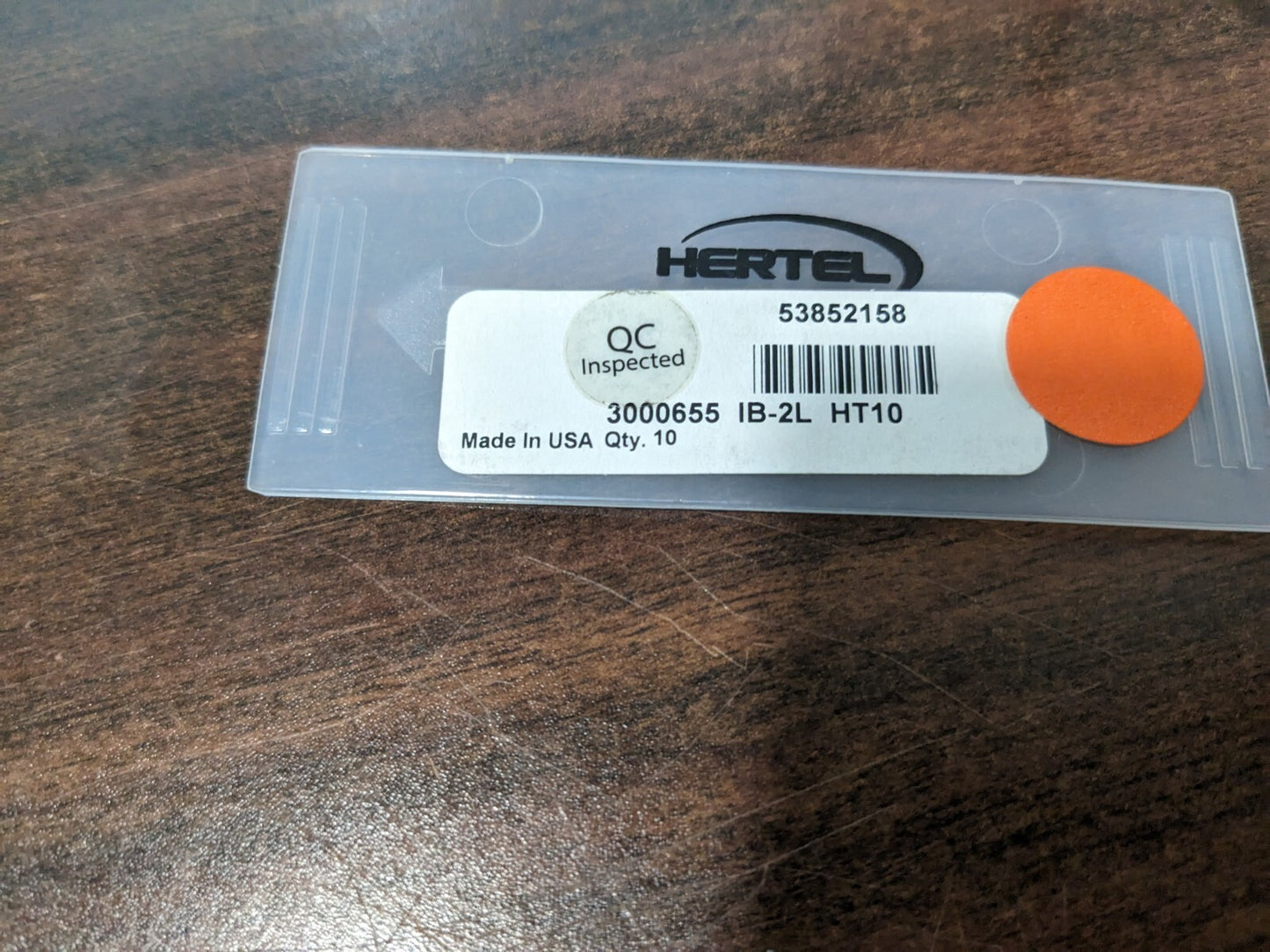 Hertel 5ct Grooving Insert: IB2 HT10, Solid Carbide 3000655