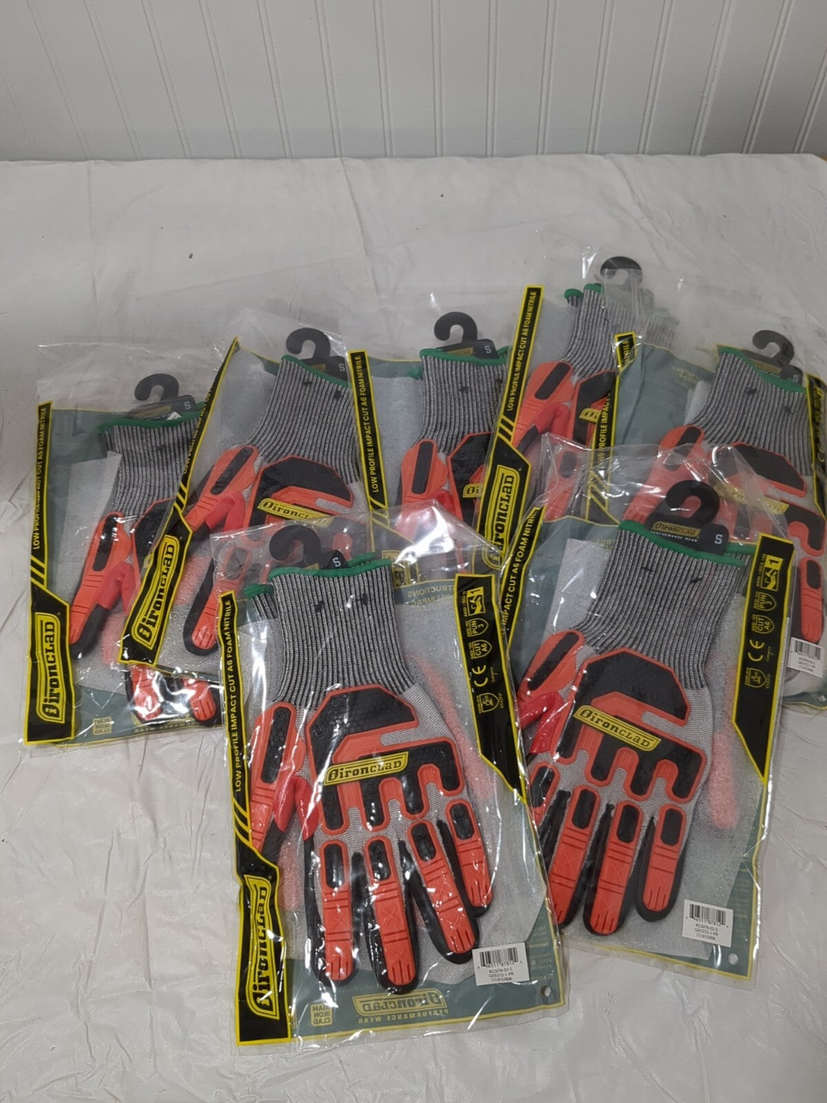 IRONCLAD 7pk of Cut Puncture & AbrasionResistant Gloves Size Small KCI5FN-02-S