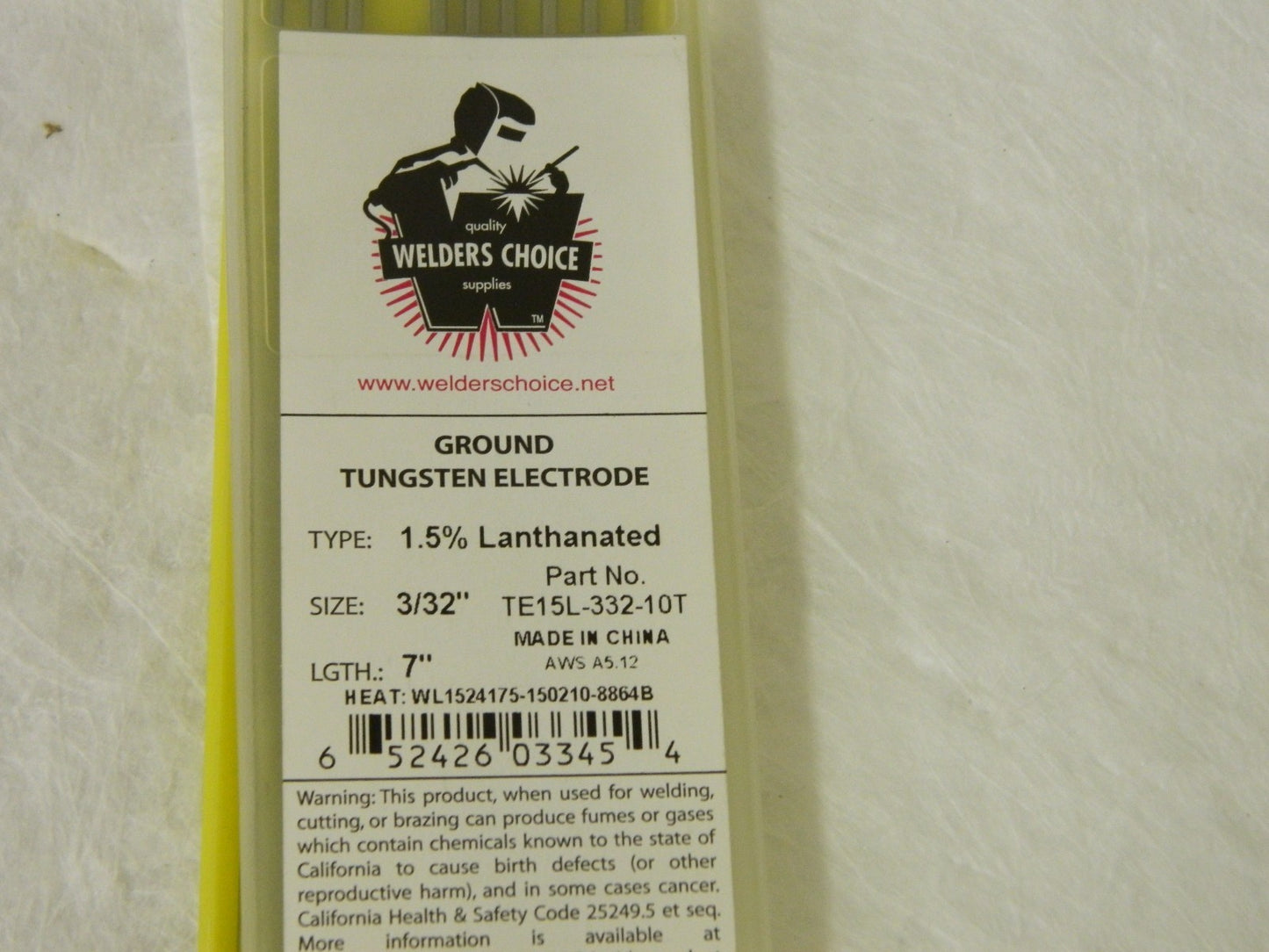 Welder's Choice Arc Welding Electrode 3/32" x 7" Qty 9  TE15L-332