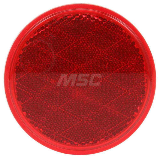 TRUCK-LITE 10pk of 3-1/16" Diam, Red Reflectors 47-3