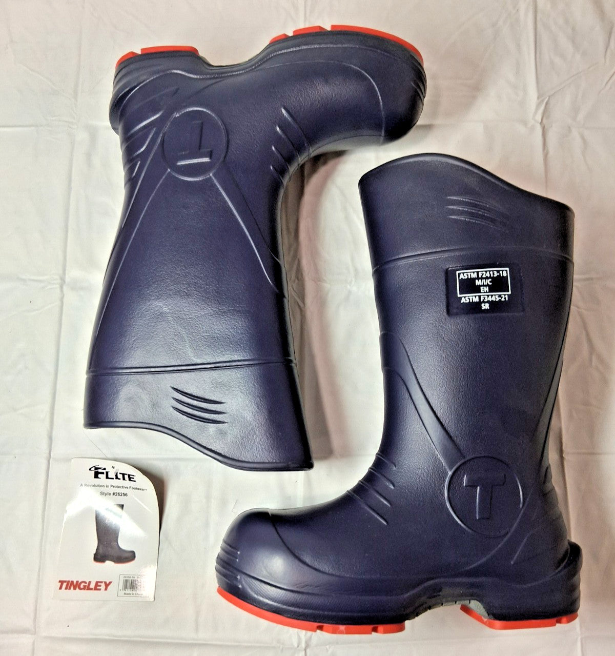TINGLEY Polymer Composite Work Boots S9 Blue Medium Width Chevron Sole 26256.09