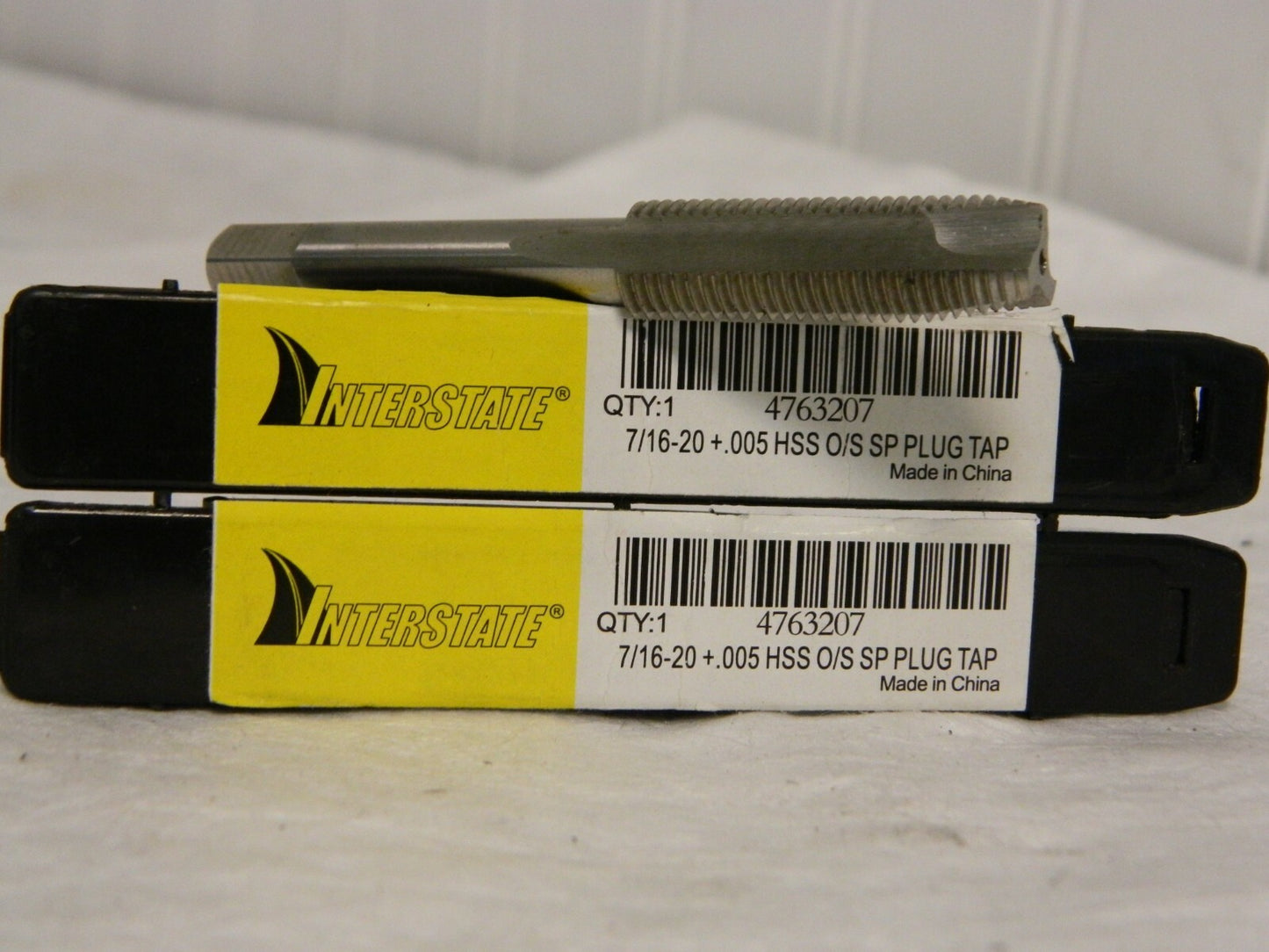 Interstate HSS Spiral Point Tap 7/16-20 UNF H11 3FL Bright Finish Qty 2 04763207