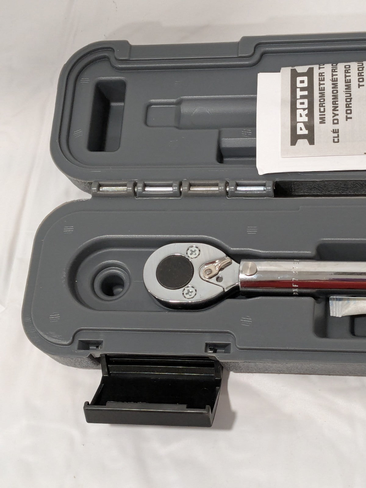 Proto Micrometer Torque Wrench: 1/2" Drive, Foot Pound J6008C