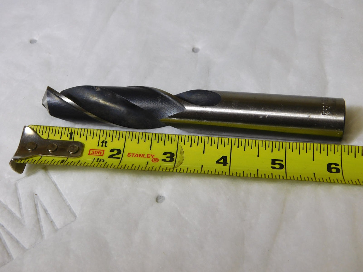 Qualtech HSS Screw Machine Drill Bit 55/64 Straight Shank Spiral Fl 3 LOC 6 L