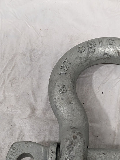 Chicago Screw Pin Anchor Shackle 1-1/4" Galvanized STeel - 12 TON 20160-5