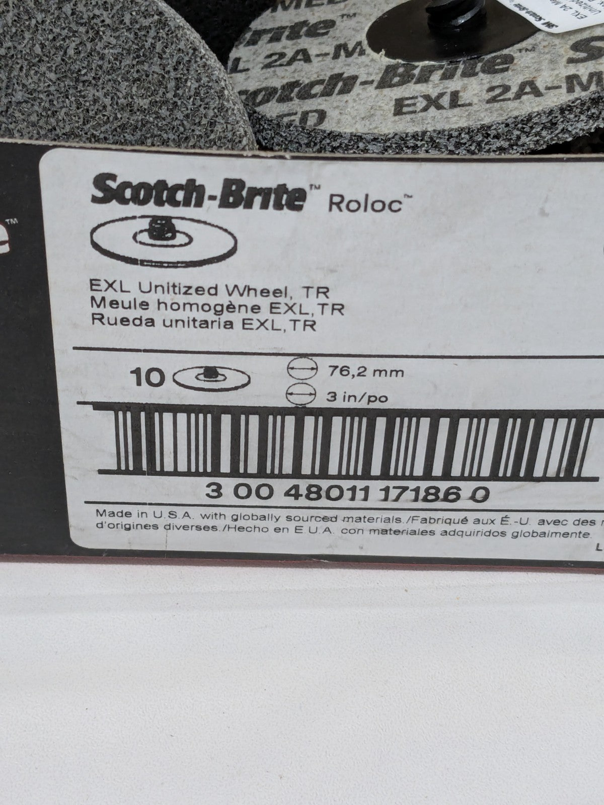 3M Deburring Wheel: 3" Dia, Density 2, Aluminum Oxide Box of 10 7100000858