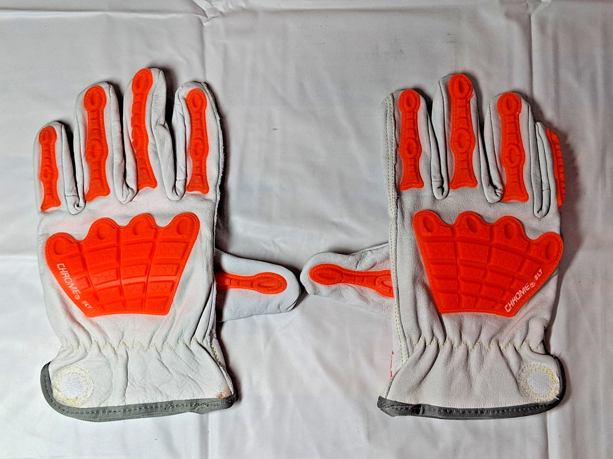 HexArmor Leather Impact Gloves Chrome SLT 4067 Cut A7 Size 9 L 1 PR QTY2 4067-L