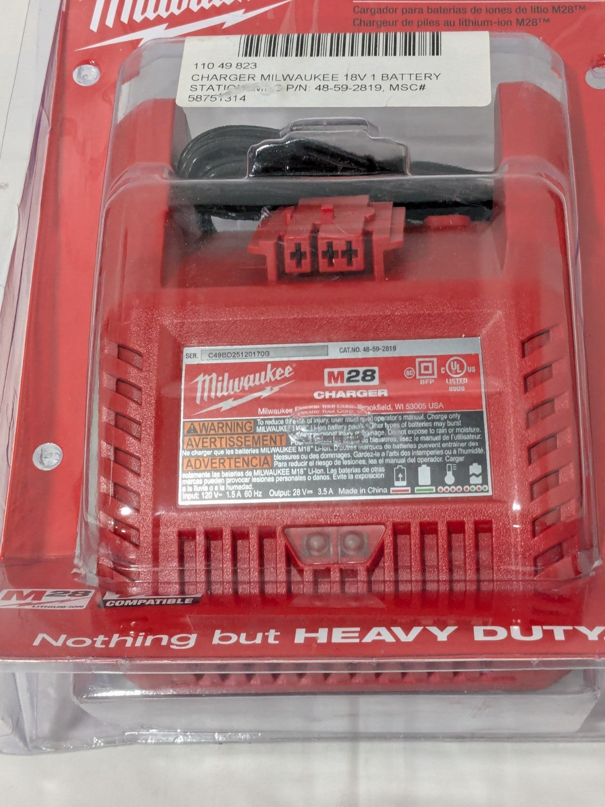Milwaukee Tool 28-Volt Charger 48-59-2819