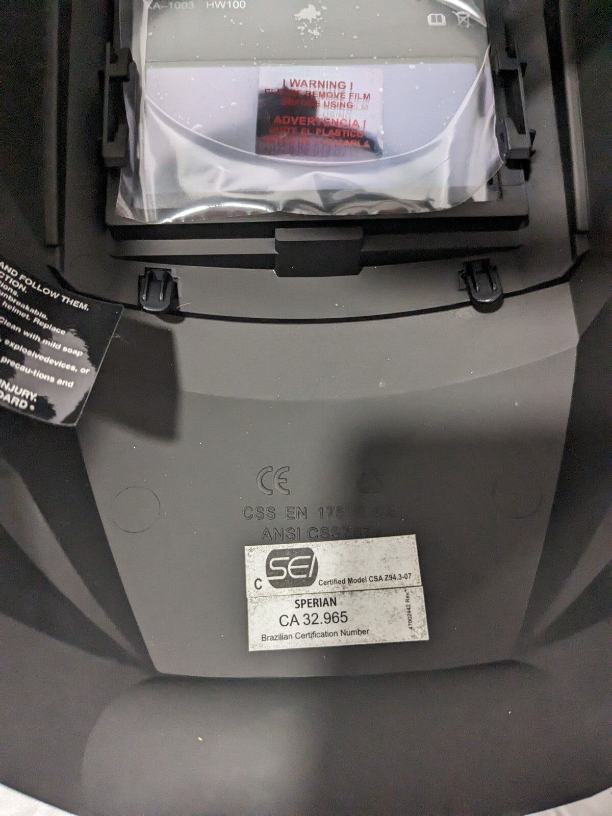 HONEYWELL Welding Helmet: Black, Nylon, Shade 10 HW100