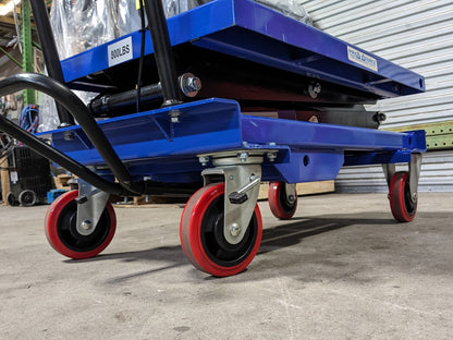 Pro Source Hydraulic Scissor Lift Cart 800 lb. Capacity 35" x 20" Plat