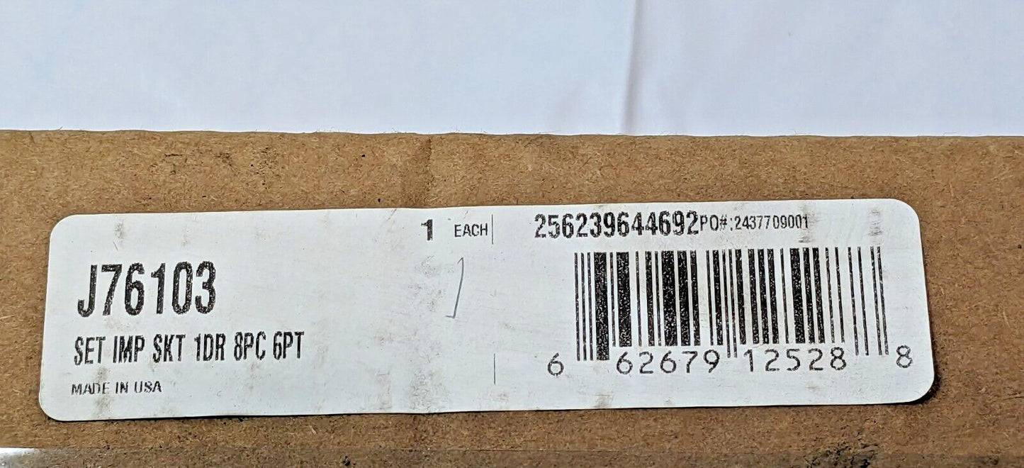 Proto 7 Pcs Impact Socket Set 1" Drive 6PT 1-1/16" to 2-3/16" J76103 INCOMPLETE