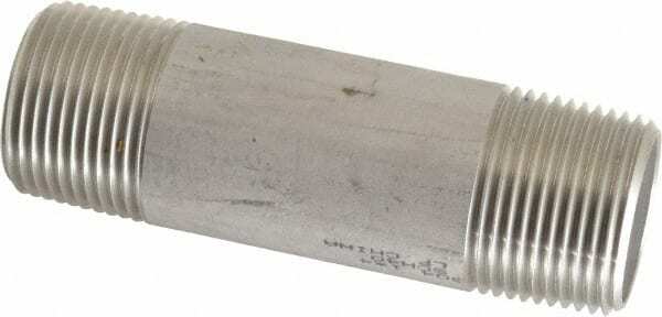 Merit Brass Stainless Steel Pipe Nipple Schedule 40 1 x 4" 304/304L Qty 4 4