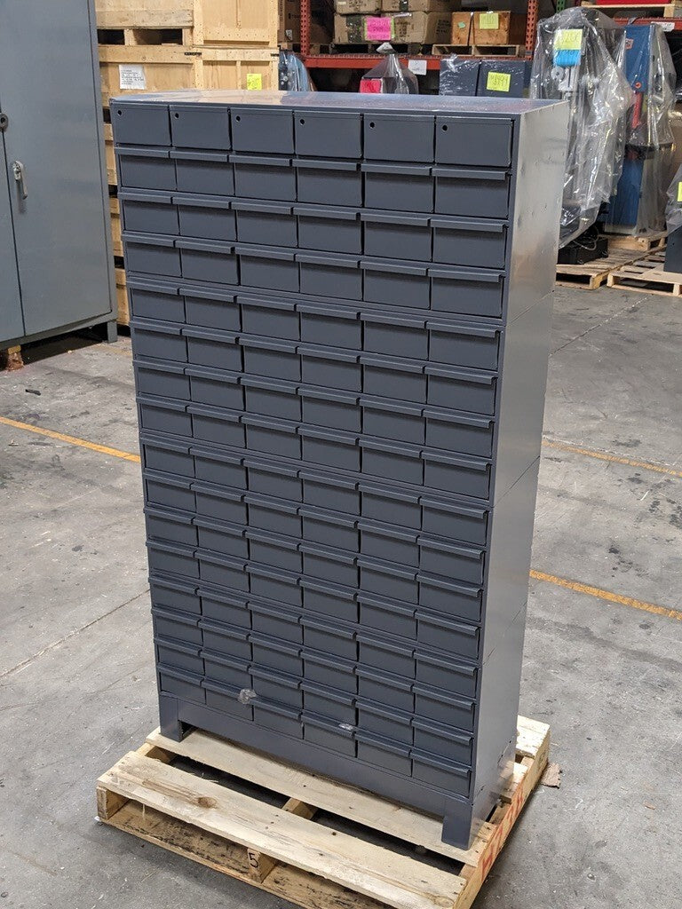 Durham Bin Storage Cabinet 96 Drawer 62 x 34 x 12 Steel Gray 022-95
