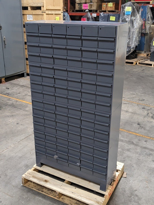 Durham Bin Storage Cabinet 96 Drawer 62 x 34 x 12 Steel Gray 022-95