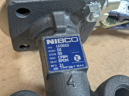 Nibco 4" Ductile Iron Lug Type Butterfly Valve w/ Locking Lever Handle NLG2
