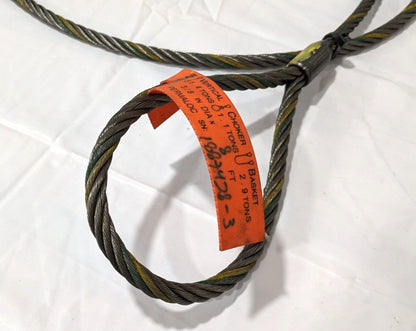 LIFT-ALL Eye & Eye Wire Rope Sling  3/8" Dia x 8' Long  1.4 Ton Vertical 38IEEX8
