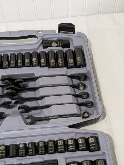 Stanley Socket Set: Deep Standard, 99 Pc, 1/4, 3/8" Drive 92-839