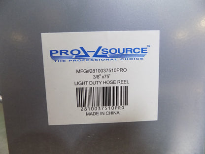 Pro Source Spring Retractable Hose Reel 75 Ft x 3/8 In Fitting 300 PSI Max.