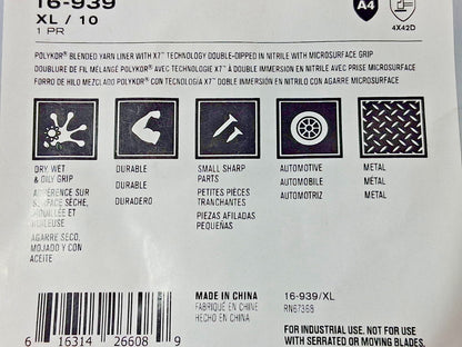 PIP Cut Puncture & Abrasion-Resistant Gloves 2PK Size XL 16-939/XL