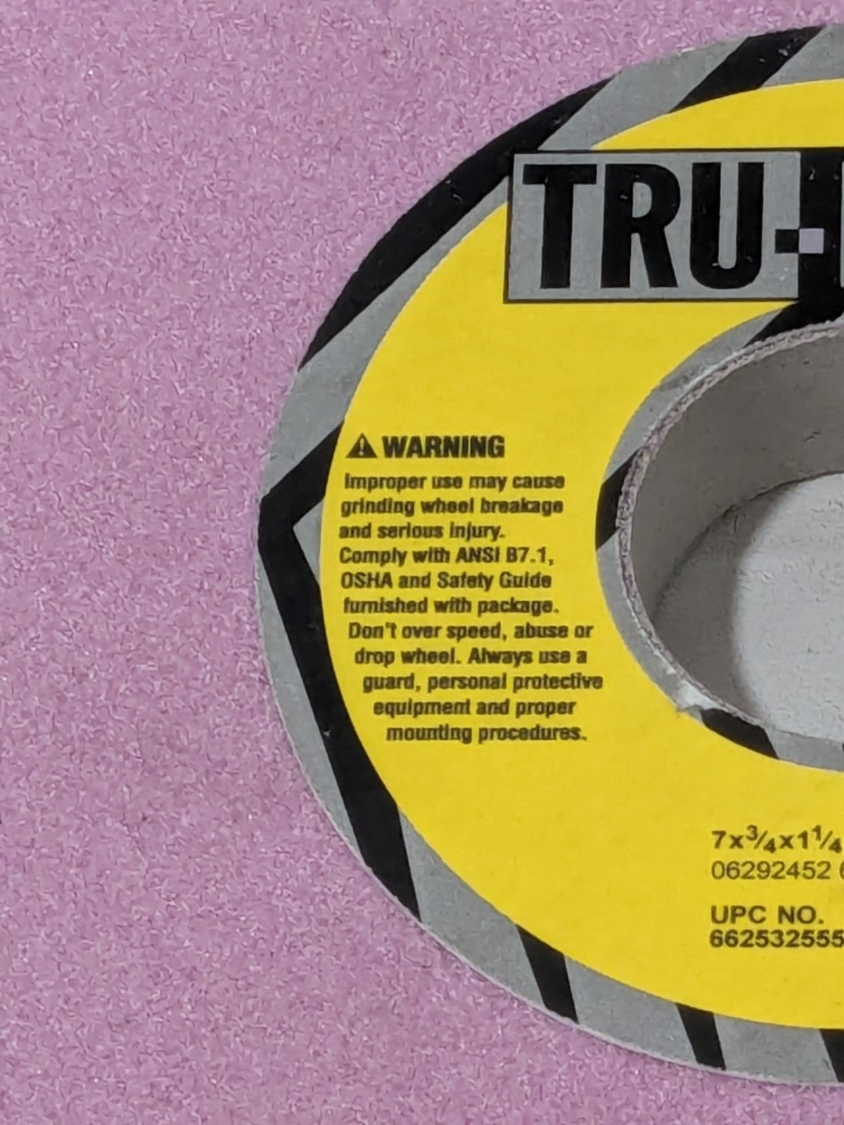 Tru-Maxx Surface Grinding Wheel 7" Dia 3/4" Thick 1-1/4" Arbor 60G 66253255577