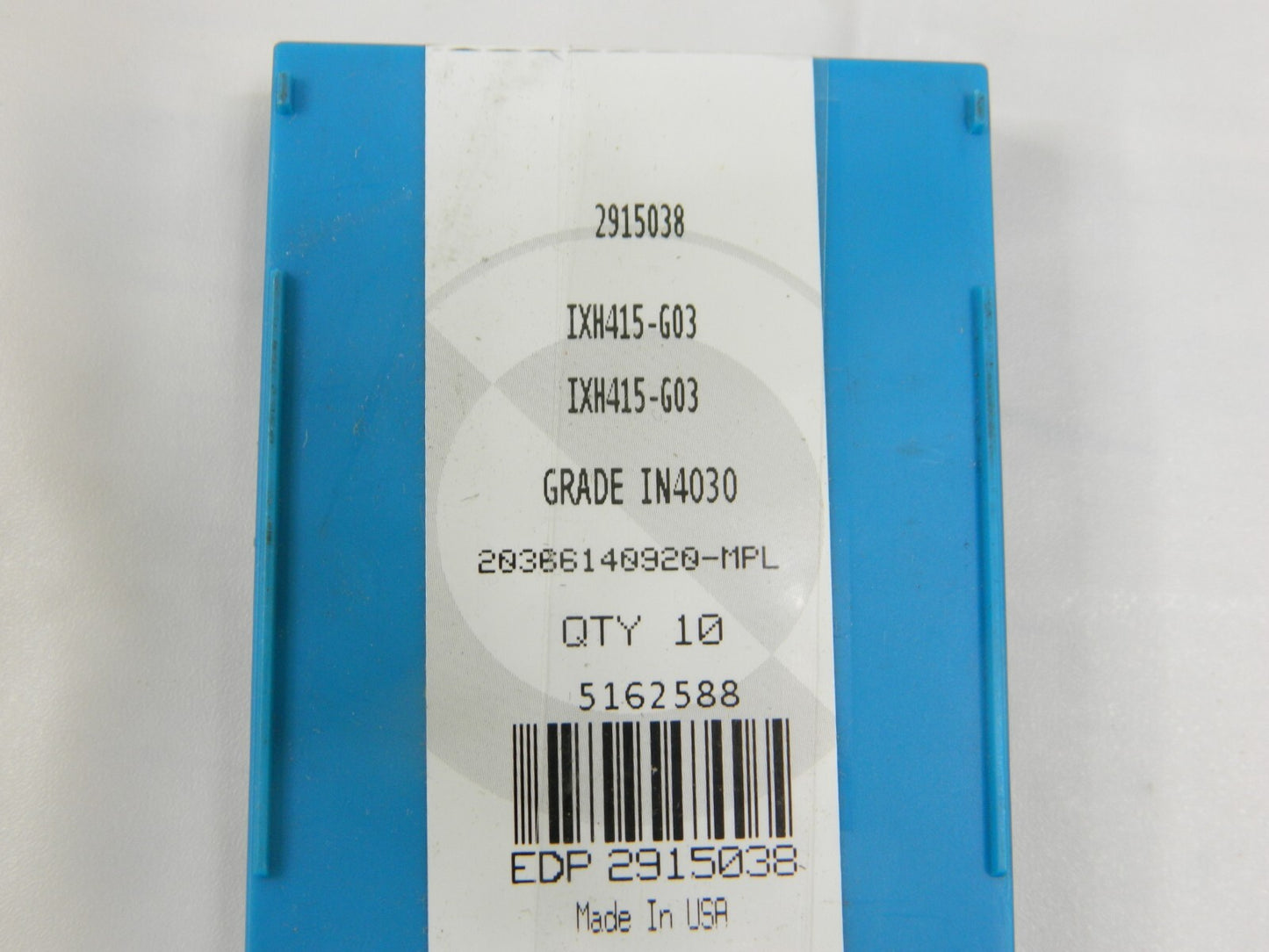 Ingersoll Carbide Milling Inserts IXH415G03 IN4030 Qty 10 2915038