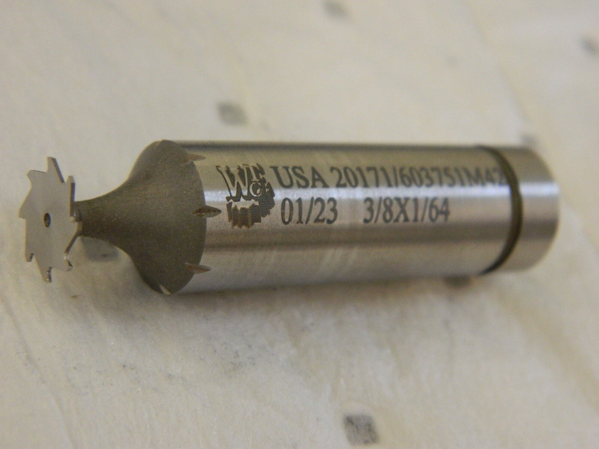 WHITNEY TOOL CO. Dovetail Cutter: 60 °, 1" Cut Dia 7/16" Cut Width Cobalt 20271