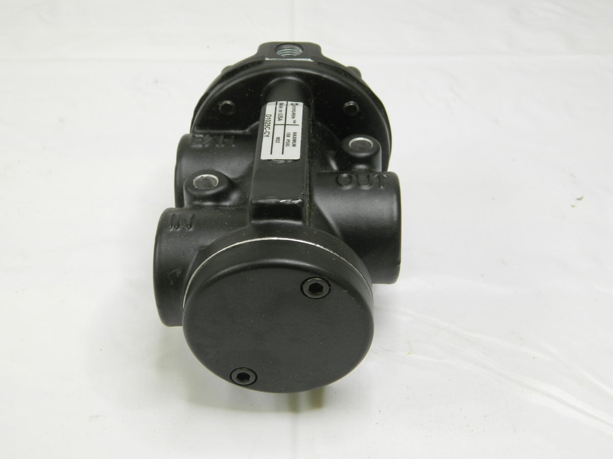 NORGREN Mechanically Operated Valve: Poppet, 3/4" Inlet/Outlet D1025C-CY