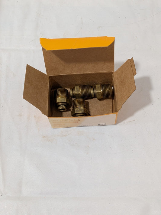 Parker Push-To-Connect Fittings Qty 4 X68PTC-4-6