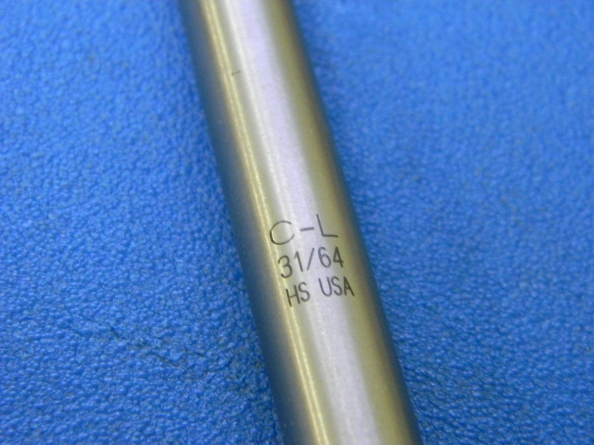 Greenfield Industries 31/64" HSS Taper Length Bright Drill Qty. 3 #49840