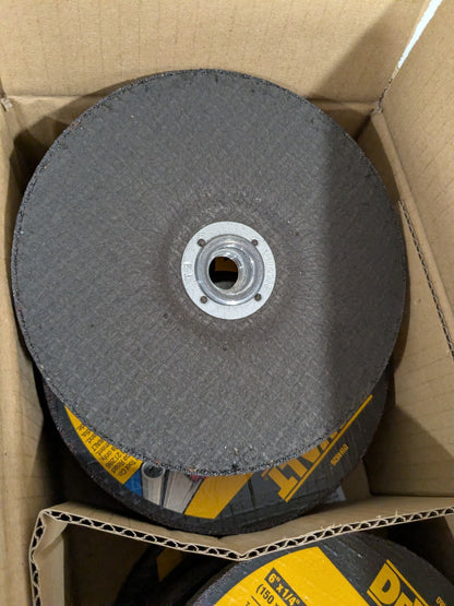 DeWALT Depressed-Center Wheel: 6" Dia, 1/4" Thick, 5/8-11 Hole Qty 10 DW4626