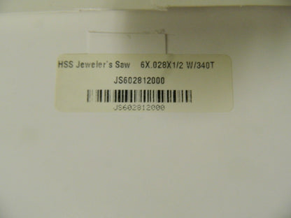 Malco Jeweler's Saw 6" Dia. x 1/2" Arbor 340T HSS #JS602812000