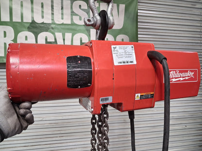 Milwaukee Electric Chain Hoist 2 Ton Cap 10 Ft Lift 115/230v 9572 Parts / Repair