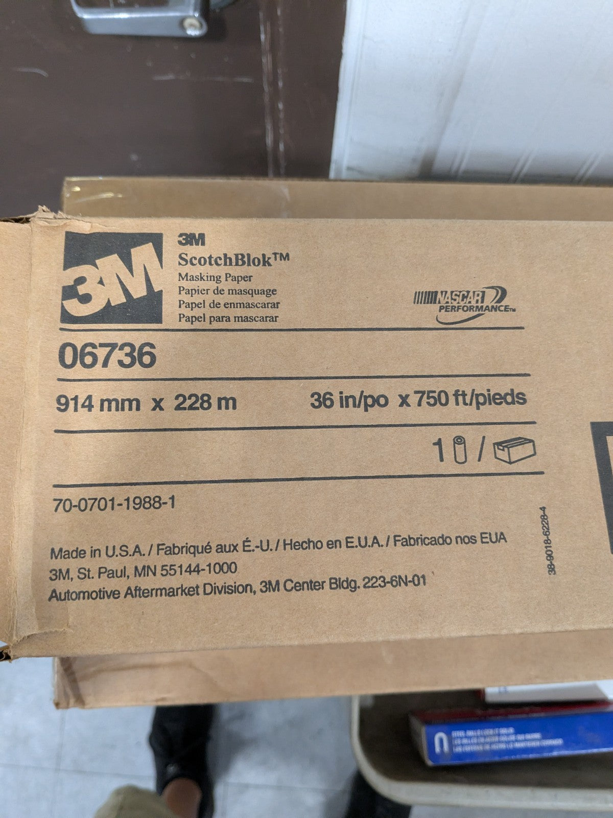 3M Masking Paper: 36" Wide, 250 yd Long, 2 mil Thick, Gold 7000051787