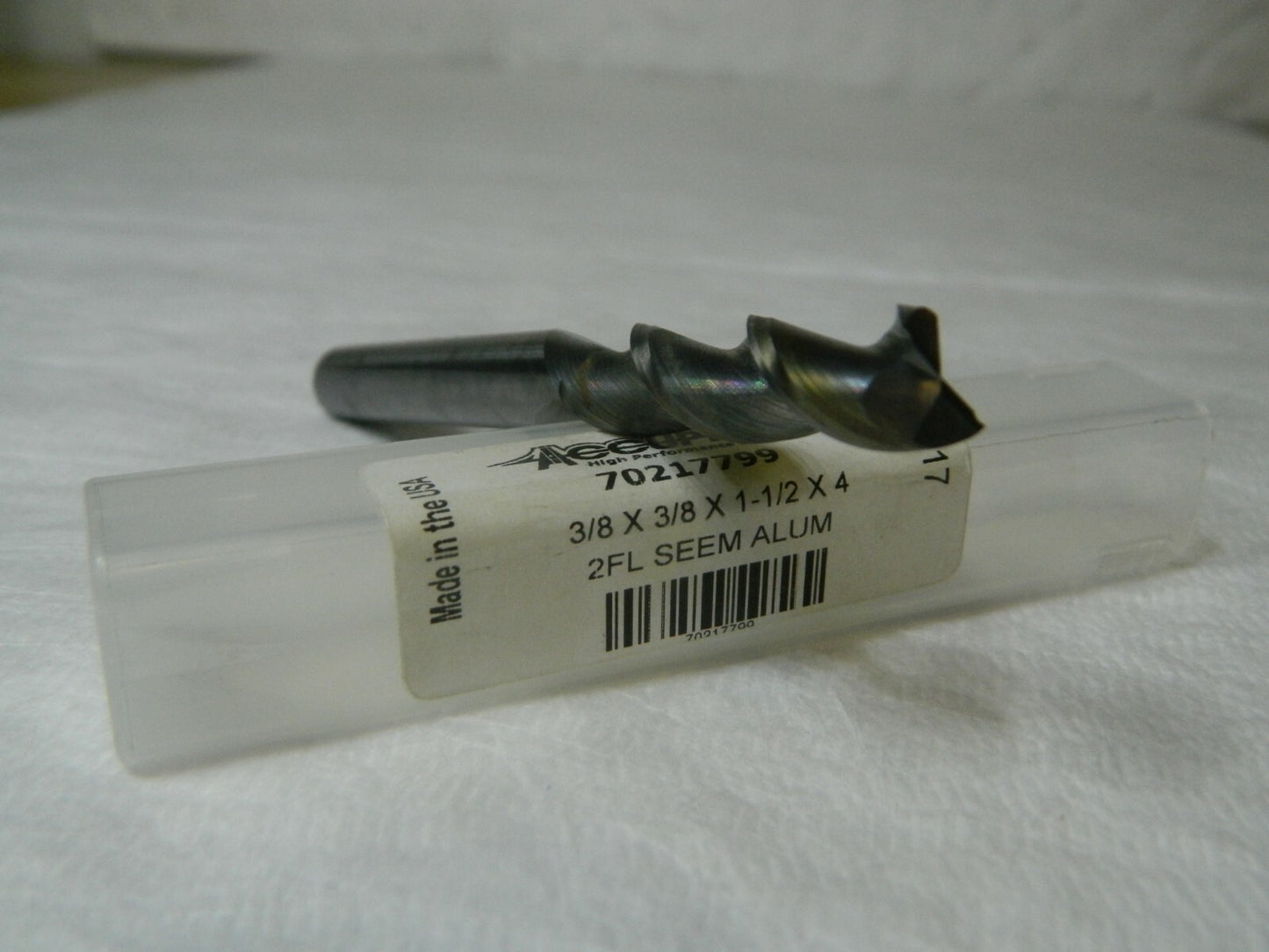 Accupro SC Sq End Mill 3/8" 1-1/2" LOC 3/8" Shank Diam 4" OA