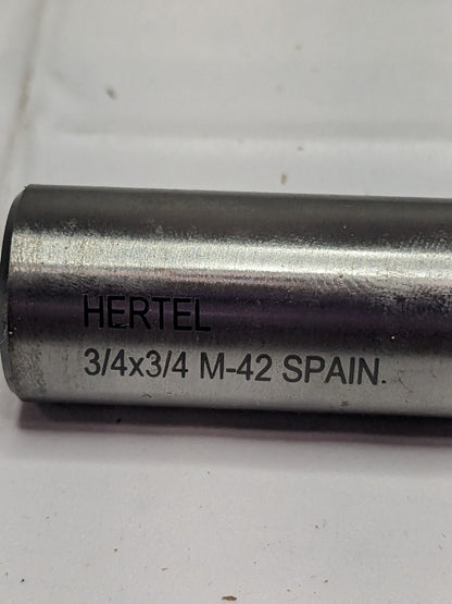 HERTEL Roughing End Mill: 3/4 Dia, 4 Flutes, M-42, 3 LOC, 5-1/4 OAL
