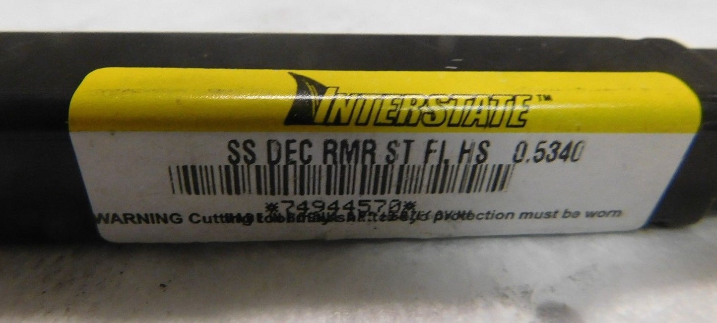 Interstate High Speed Steel Chucking Reamer 0.534" x 8"  QTY 2 74944570