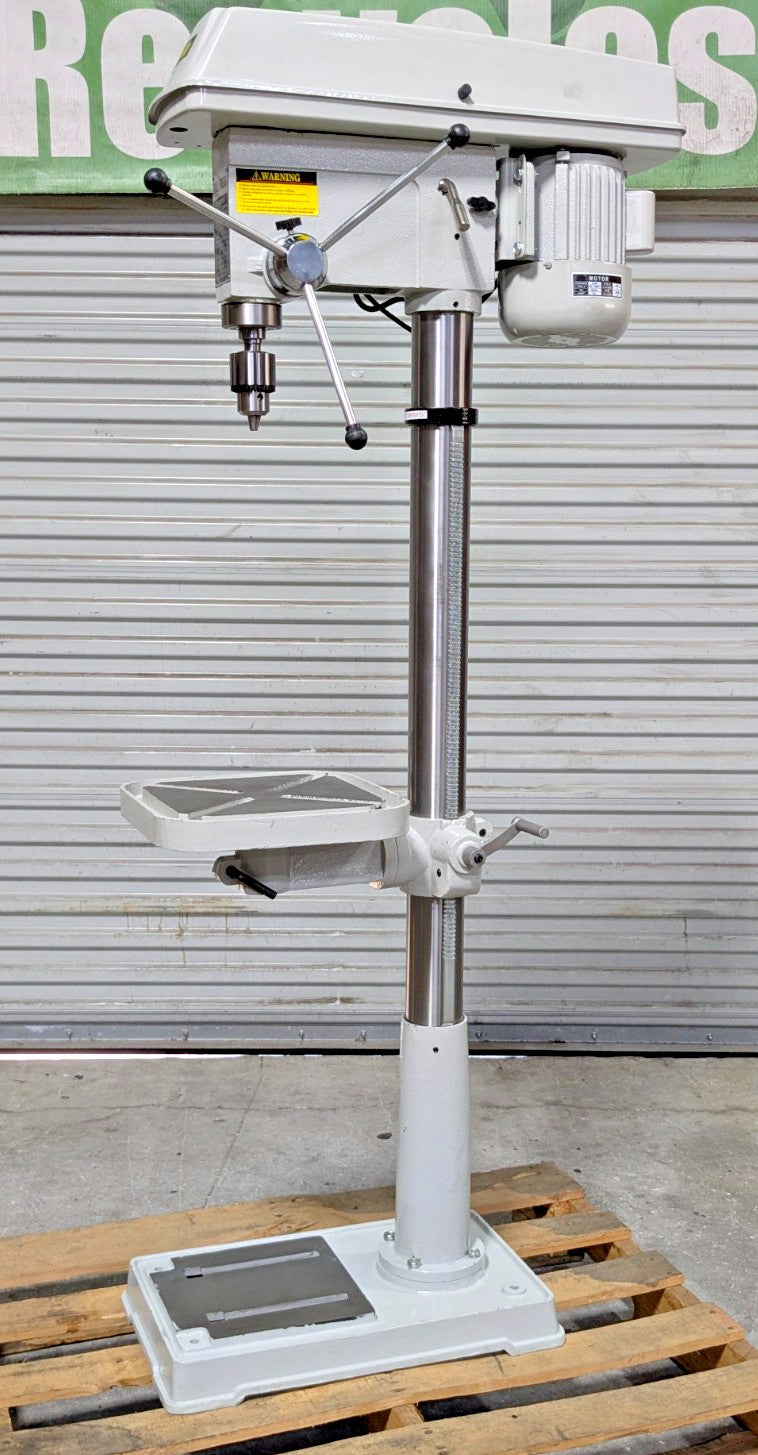 ENCO Drill Press  17" Swing  115/230V  1HP  12 Speed Step Pulley  MT3