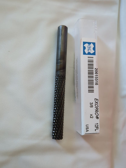 OSG Diamond Pattern Router Bit 0.375" Dia 2" LOC 3/8" Shank Dia S