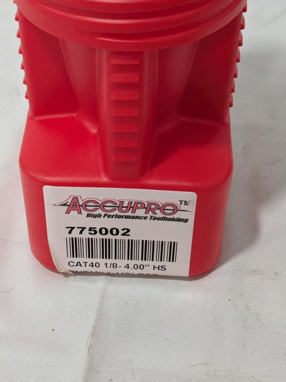Accupro End Mill Holder: CAT40, Taper Shank, 1/8" Hole Dia 775002