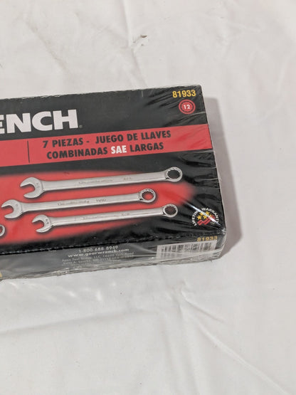 GEARWRENCH Combination Wrench Set: 7 Pc, 3/8 to 3/4" Wrench, Inch 81933