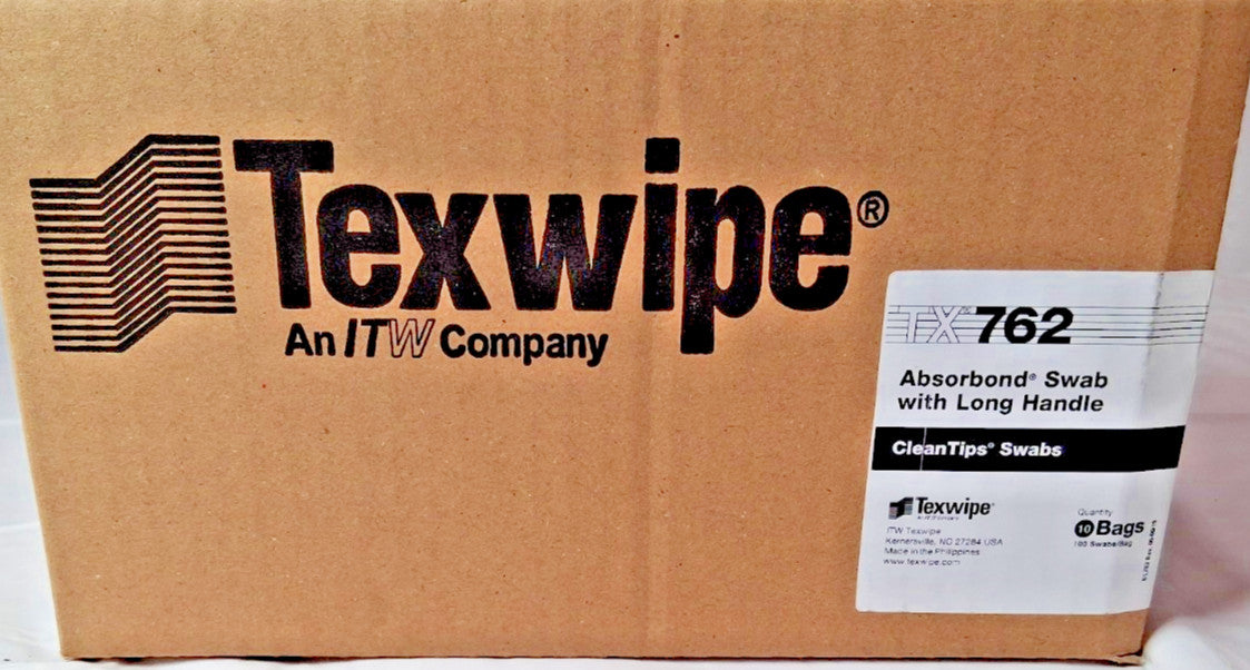 Texwipe Absorbond Cleanroom Swab Polyester 6.39" OAL Long Handle QTY1000 TX
