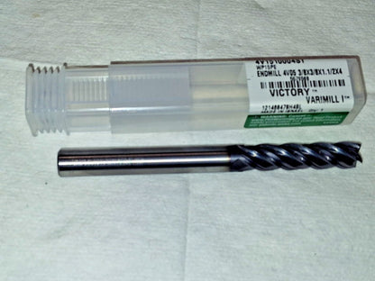 Widia Square End Mill 3/8" Dia 1-1/2" LOC Carbide 5576568