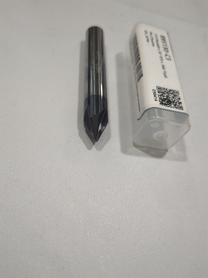 HARVEY TOOL Chamfer Mill 3/8" Dia 4 Flute, Solid Carbide 895130-C3